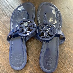 Tory Burch, Miller Sandals, Size 7M, Navy